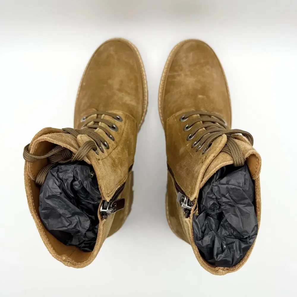 La Canadienne Womens Padma Boots EU 35 US 5 Brown Suede Lug Sole NIB